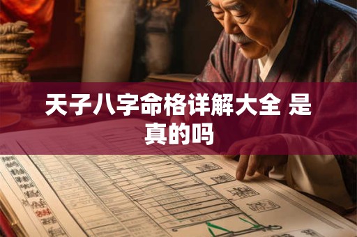 天子八字命格详解大全 是真的吗