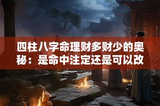 四柱八字命理财多财少的奥秘：是命中注定还是可以改变