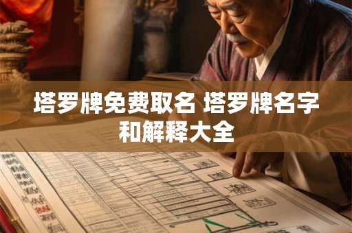 塔罗牌免费取名 塔罗牌名字和解释大全