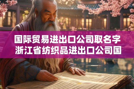 国际贸易进出口公司取名字 浙江省纺织品进出口公司国际贸易实训