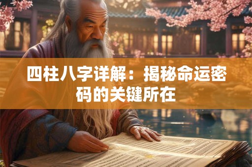 四柱八字详解：揭秘命运密码的关键所在