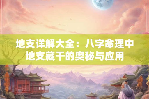 地支详解大全：八字命理中地支藏干的奥秘与应用