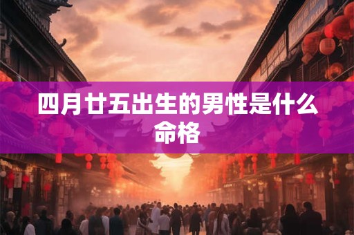 四月廿五出生的男性是什么命格
