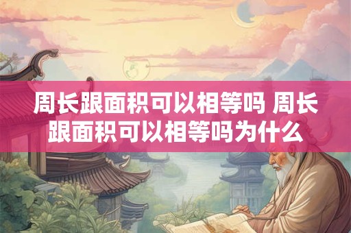 周长跟面积可以相等吗 周长跟面积可以相等吗为什么