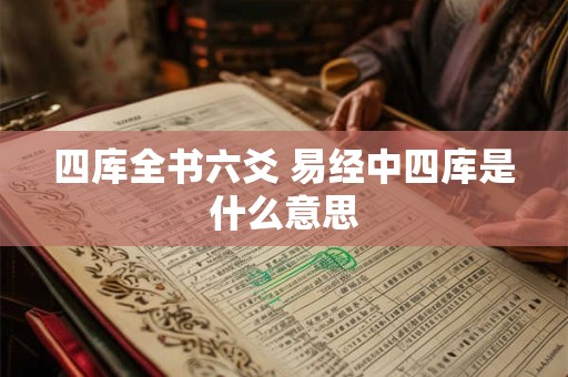 四库全书六爻 易经中四库是什么意思