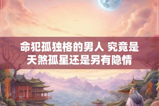 命犯孤独格的男人 究竟是天煞孤星还是另有隐情