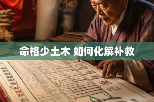命格少土木 如何化解补救