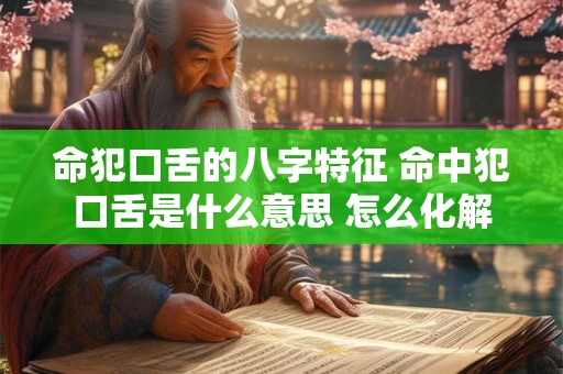 命犯口舌的八字特征 命中犯口舌是什么意思 怎么化解