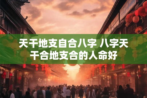 天干地支自合八字 八字天干合地支合的人命好