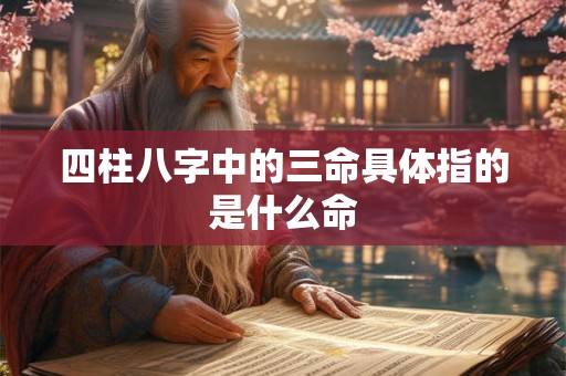 四柱八字中的三命具体指的是什么命