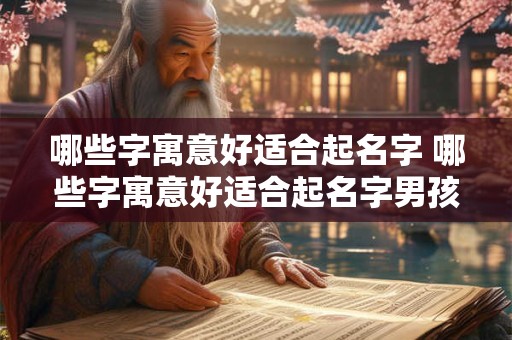哪些字寓意好适合起名字 哪些字寓意好适合起名字男孩