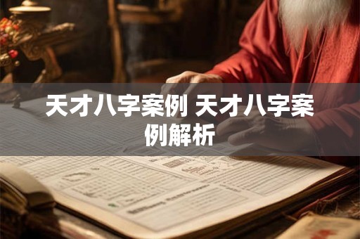 天才八字案例 天才八字案例解析 天才八字案例 天才八字案例解析