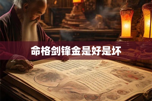 命格剑锋金是好是坏