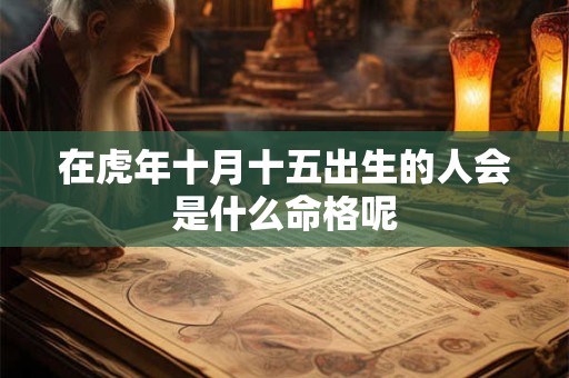 在虎年十月十五出生的人会是什么命格呢 在虎年十月十五出生的人会是什么命格呢