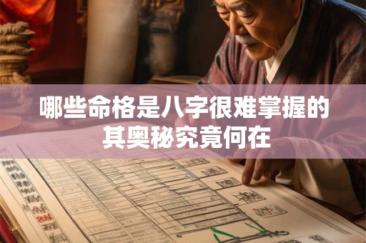 哪些命格是八字很难掌握的 其奥秘究竟何在