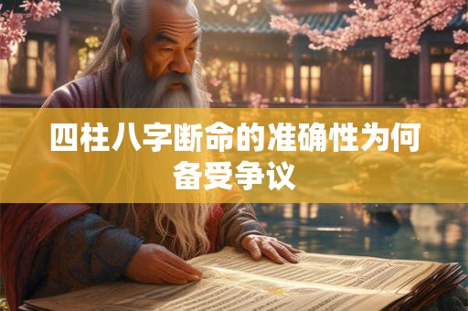 四柱八字断命的准确性为何备受争议