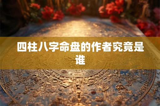 四柱八字命盘的作者究竟是谁