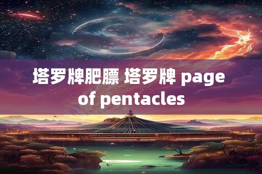塔罗牌肥膘 塔罗牌 page of pentacles