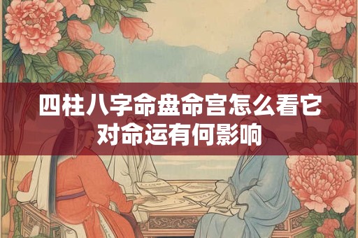 四柱八字命盘命宫怎么看它对命运有何影响