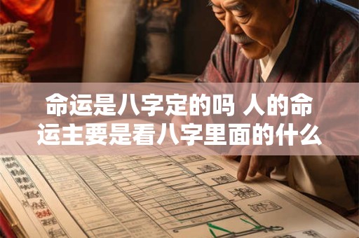命运是八字定的吗 人的命运主要是看八字里面的什么