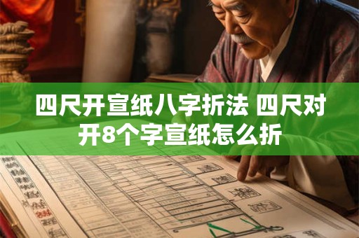 四尺开宣纸八字折法 四尺对开8个字宣纸怎么折