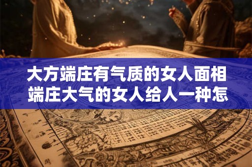 大方端庄有气质的女人面相 端庄大气的女人给人一种怎样的感觉