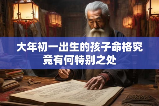 大年初一出生的孩子命格究竟有何特别之处