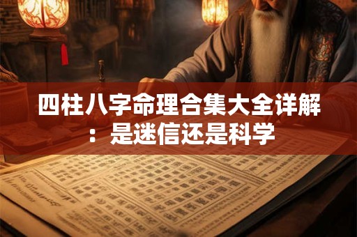 四柱八字命理合集大全详解:是迷信还是科学 四柱八字命理合集大全详解:是迷信还是科学