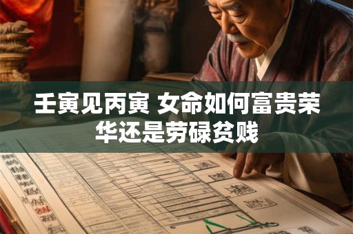 壬寅见丙寅 女命如何富贵荣华还是劳碌贫贱