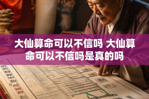 大仙算命可以不信吗 大仙算命可以不信吗是真的吗 大仙算命可以不信吗 大仙算命可以不信吗是真的吗
