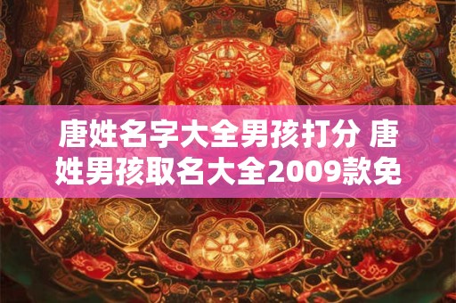 唐姓名字大全男孩打分 唐姓男孩取名大全2009款免费