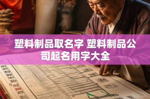 塑料制品取名字 塑料制品公司起名用字大全