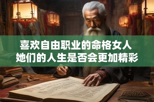 喜欢自由职业的命格女人 她们的人生是否会更加精彩