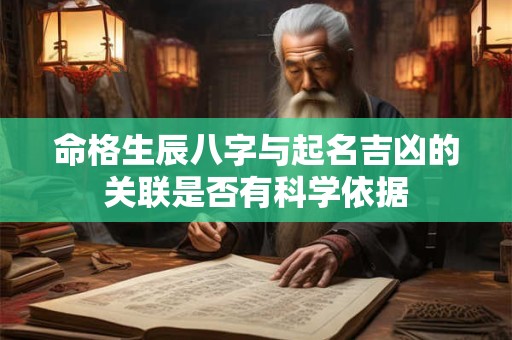 命格生辰八字与起名吉凶的关联是否有科学依据