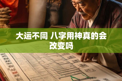 大运不同 八字用神真的会改变吗 大运不同 八字用神真的会改变吗