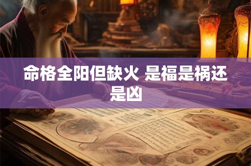命格全阳但缺火 是福是祸还是凶 命格全阳但缺火 是福是祸还是凶