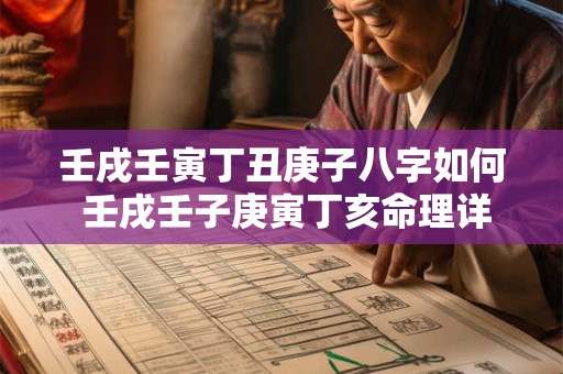 壬戌壬寅丁丑庚子八字如何 壬戌壬子庚寅丁亥命理详细介绍