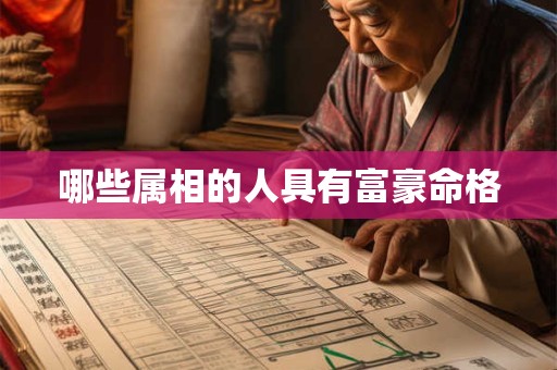 哪些属相的人具有富豪命格