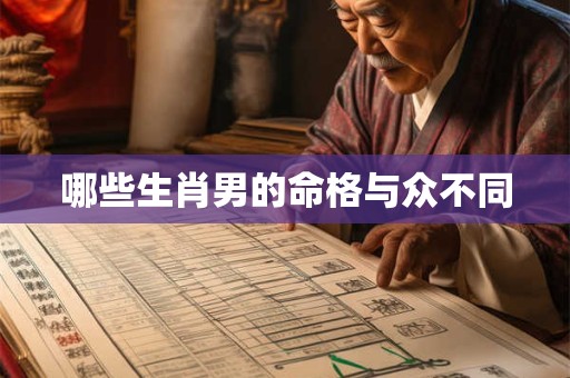 哪些生肖男的命格与众不同