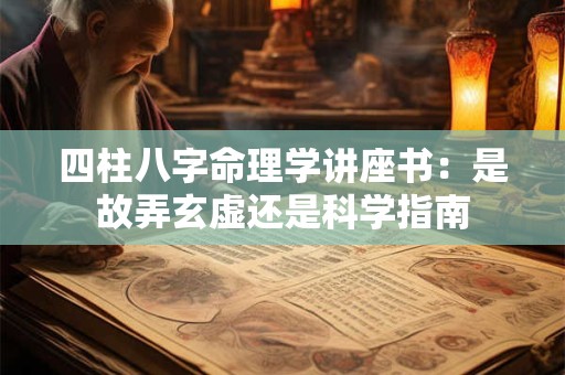 四柱八字命理学讲座书：是故弄玄虚还是科学指南