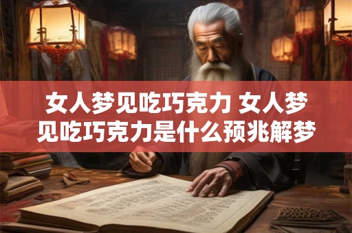 女人梦见吃巧克力 女人梦见吃巧克力是什么预兆解梦