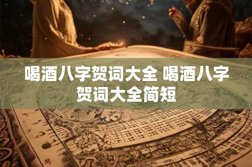 喝酒八字贺词大全 喝酒八字贺词大全简短
