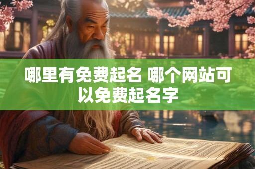 哪里有免费起名 哪个网站可以免费起名字