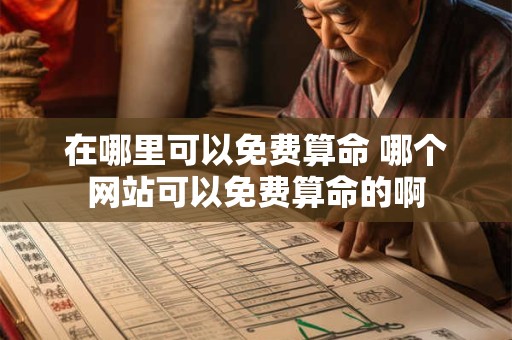 在哪里可以免费算命 哪个网站可以免费算命的啊