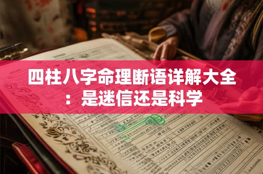 四柱八字命理断语详解大全：是迷信还是科学
