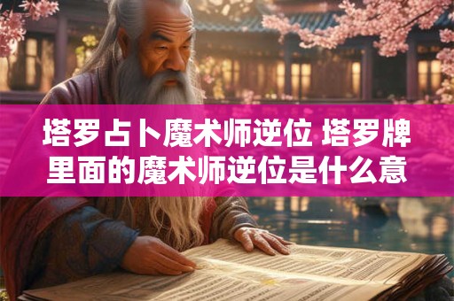 塔罗占卜魔术师逆位 塔罗牌里面的魔术师逆位是什么意思