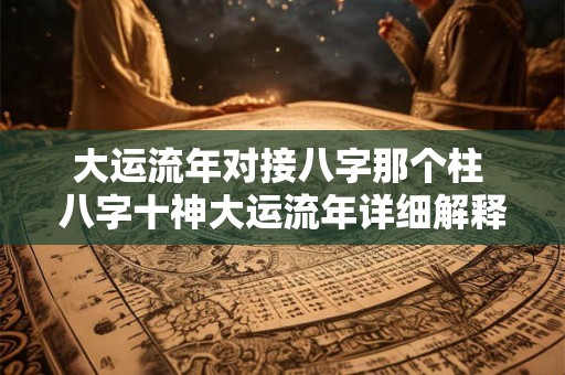 大运流年对接八字那个柱 八字十神大运流年详细解释