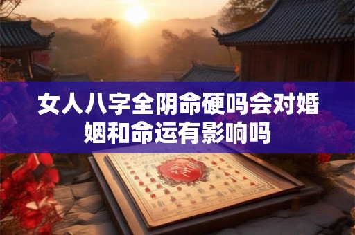 女人八字全阴命硬吗会对婚姻和命运有影响吗
