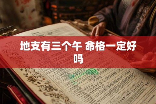 地支有三个午 命格一定好吗