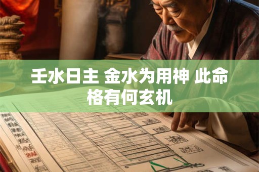 壬水日主 金水为用神 此命格有何玄机